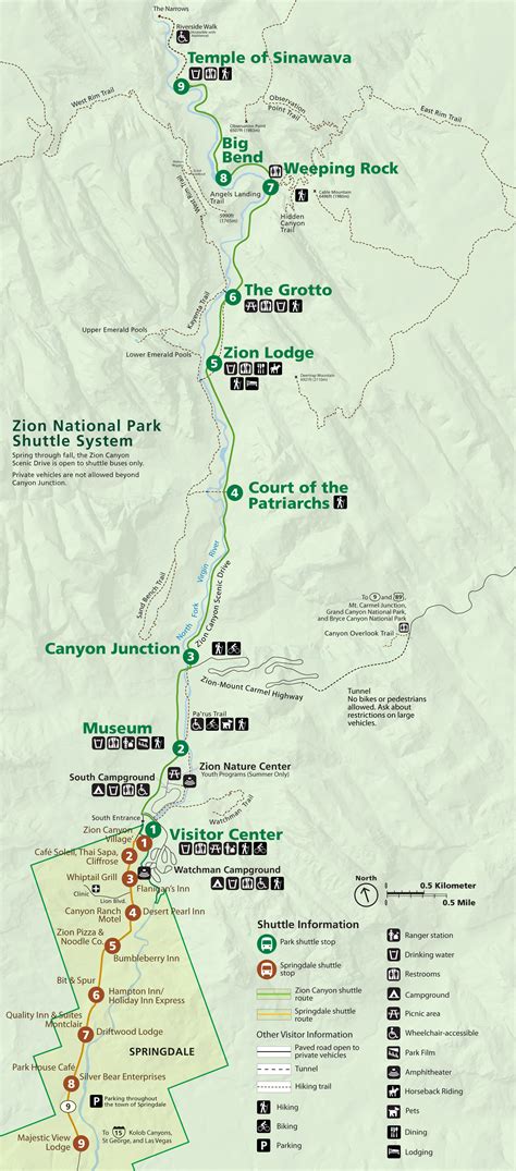 Zion Park Map Gadgets