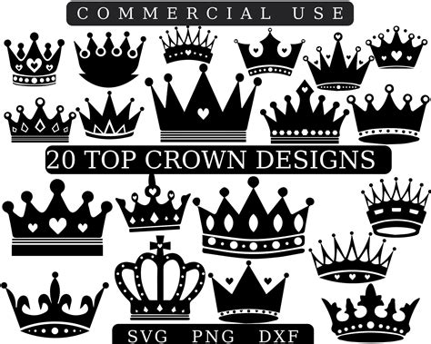 Crown Bundle Svg Queen Crown Svgking Crown Svgqueen Crown Etsy