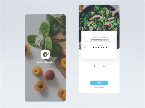 Food App Login Login Design Web Design App Login Food App Screens