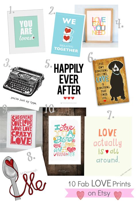 10 Love Inspired Prints That You Can Love All Year Etsy Shop Etsy Art A Pop Of Pretty