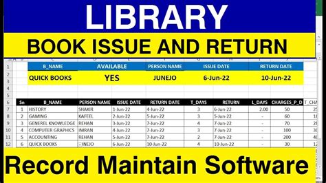 How To Make Library Book Management Excel Excel Library Database