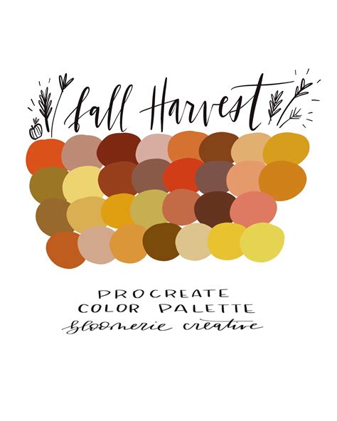 Autumn Inspired Procreate Color Palette For Your Fall Creations