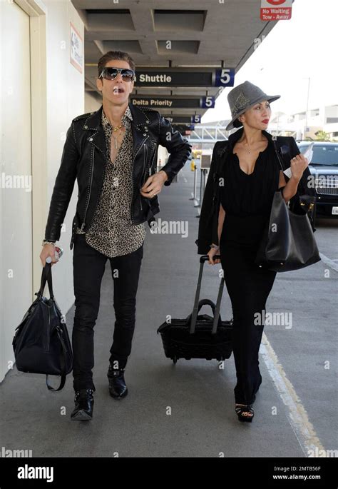 ‘janes Addiction Frontman Perry Farrell And Wife Etty Lau Farrell Are Spotted At Lax Airport