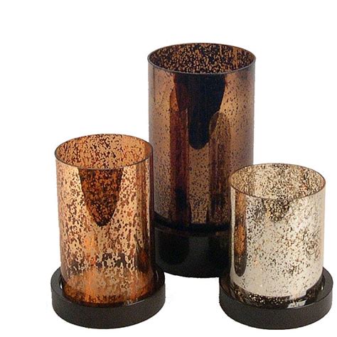 Glass Hurricane Pillar Candle Holders Set Of 3 Free Shipping On