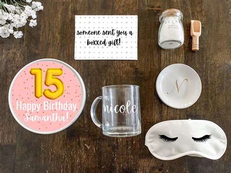 15th Birthday Gift Box Set For Her 15th Birthday Gift Basket Etsy