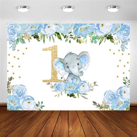 Buy Avezano Elephant Backdrop For Boy 1st Birthday Party Decorations