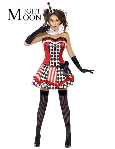 Moonight Halloween Circus Costume Clown Clothes Tutu Princess Cosplay Costume For Women On