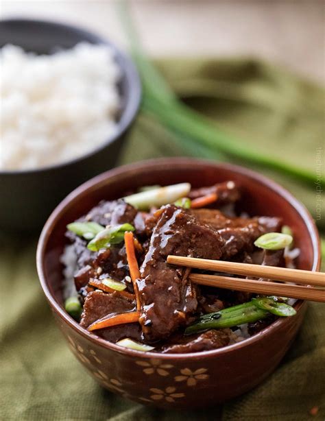 It didn't taste like any mongolian beef i've ever had. Easy Slow Cooker Mongolian Beef Recipe - The Chunky Chef
