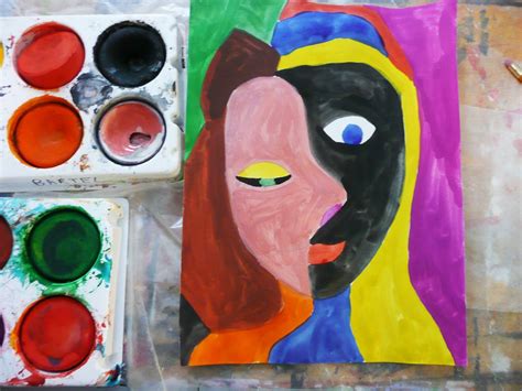 That Artist Woman In The Style Of Picasso Portraits Art Class Ideas