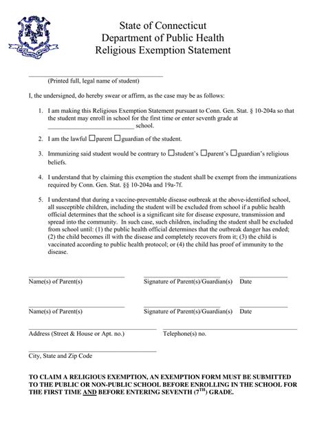 Religious Exemption Form 2021 Latest Update 2021