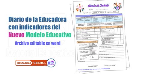 Ejemplo De Diario De La Educadora 2018 Nuevo Ejemplo