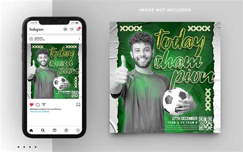 Soccer Football Social Media Post Banner Template