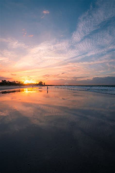 Sunset At Byron Bay Australia Stock Photo Image Of South Sunset