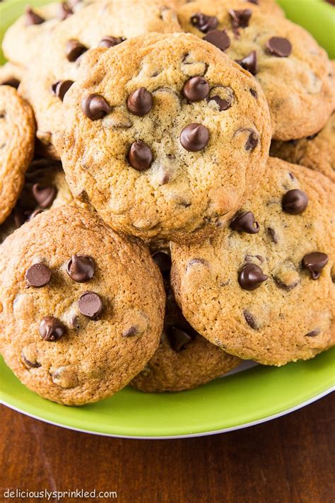 Everyone loves these cookies and can never guess that they're vegan! BEST HOMEMADE CHOCOLATE CHIP COOKIES | Deliciously Sprinkled
