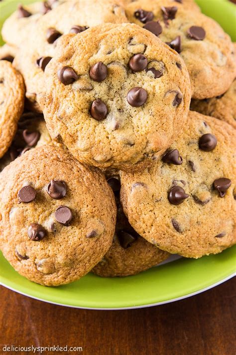 Baking soda, brown sugar, large egg, granulated sugar, vanilla. BEST HOMEMADE CHOCOLATE CHIP COOKIES | Deliciously Sprinkled