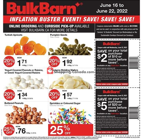 Bulk Barn Canada Flyer Inflation Buster Event June 16 June 22