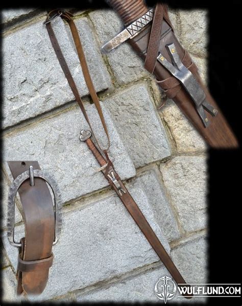 Leather Scabbard With Shoulder Belt For Early Medieval Sword Sword