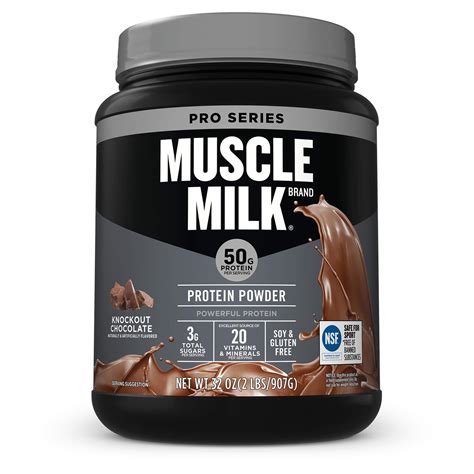 Muscle Milk Pro Series Protein Powder Knockout Chocolate 50g Protein