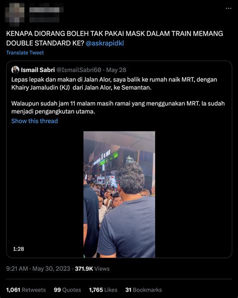 netizens question why kj and ismail sabri aren t wearing face masks on mrt ride home