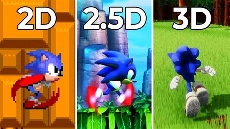 Sonic The Hedgehog 2 1992 2d Vs 25d Vs 3d Graphics Comparison