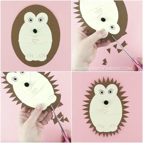 How To Make A Paper Hedgehog Craft Hedgehog Craft Fall Crafts For