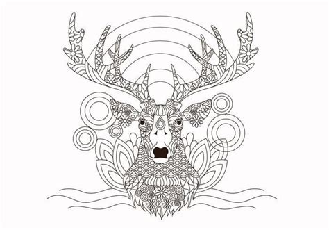 Coloring Book Animals Deer Vector Eps Ai Svg Uidownload