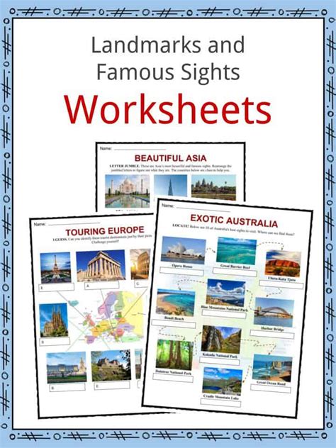 Landmarks And Famous Sights Facts Worksheets And Location