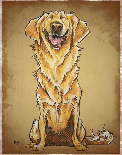 Golden Retriever Drawing Golden Retriever Fine Art Print Golden