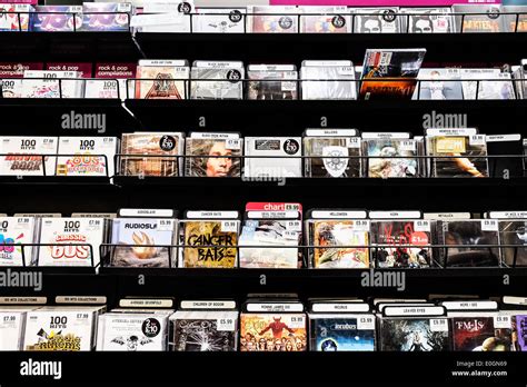 Music Cds On Sale In A Music Shop Store Stock Photo Alamy