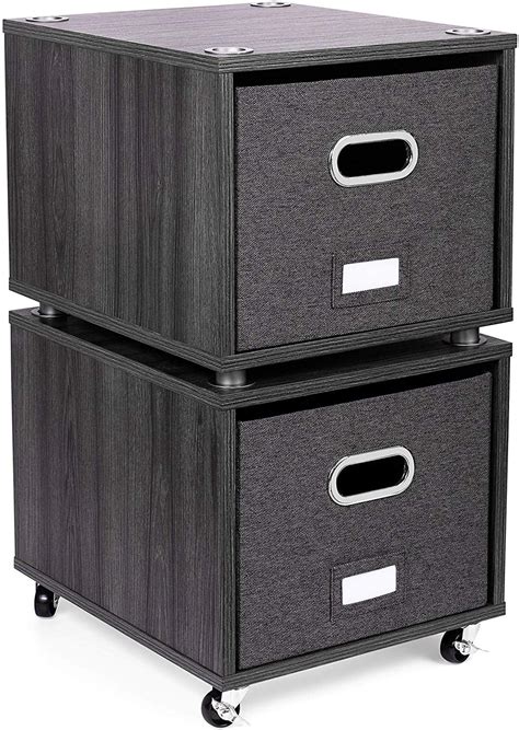 Birdrock Home Rolling File Cabinet With 2 Lateral Drawers Decorative
