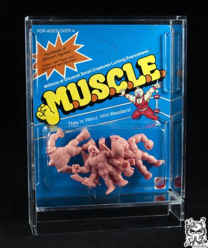 m u s c l e acrylic display case box muscle men toys figures retro ebay