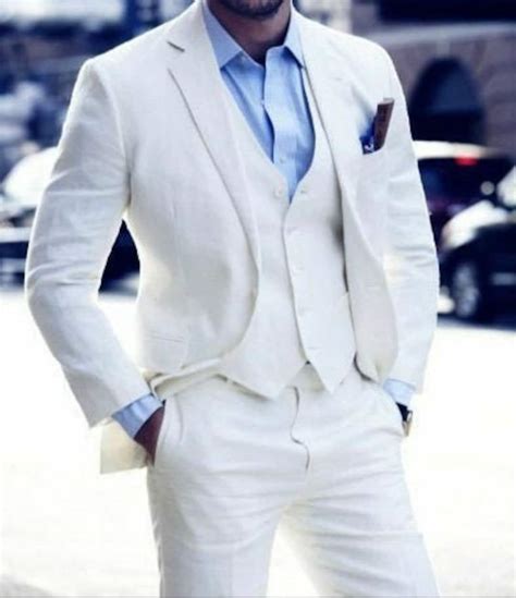 Men Suit White Linen Suit 3 Piece Suit Special T For Men Suit For