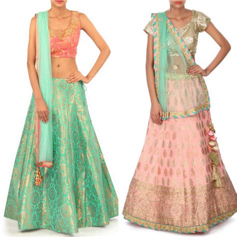 Indian Bridal Mehndi And Sangeet Lehenga Designs 2017 2018