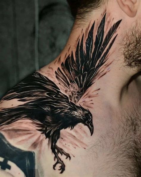 30 Best Raven Tattoo Design Ideas In 2021 Raven Tattoo Crow Tattoo Back Of Neck Tattoo Men