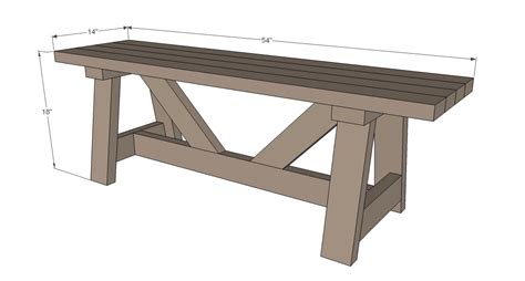 Ana White Farmhouse Bench Plans