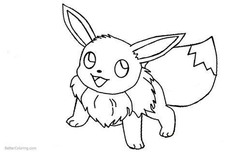 Eevee Coloring Pages From Pokemon Free Printable Coloring Pages