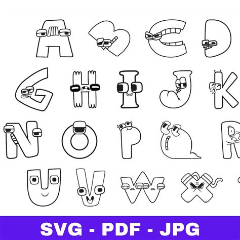 Alphabet Coloring Pages Alphabet Coloring Pages Alphabet Letter