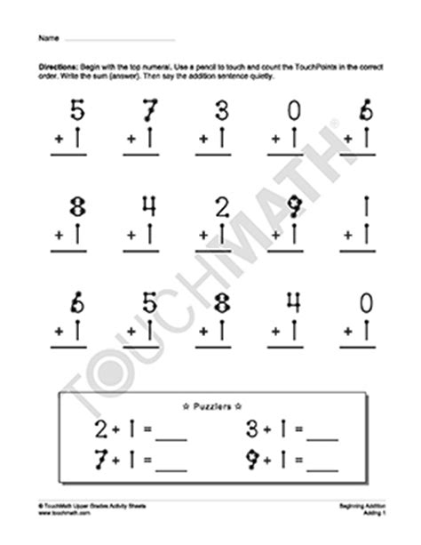 Number touch math printables : Welcome to TouchMath, Multisensory Teaching, Learning Math Tools Make Math Fun!