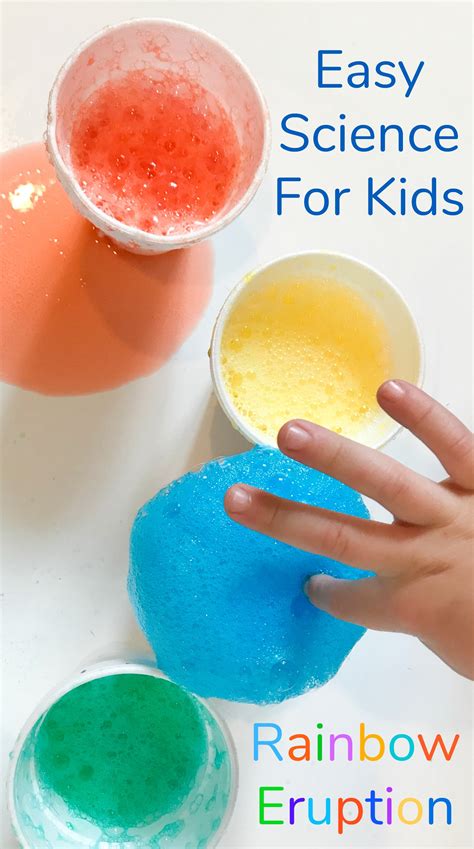 Easy Science For Kids A Rainbow Eruption The Chirping Moms