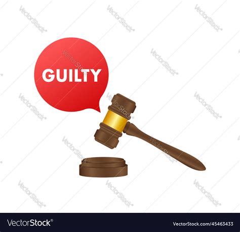 Grunge Rubber Stamp Stamping Guilty Stock Vector Image