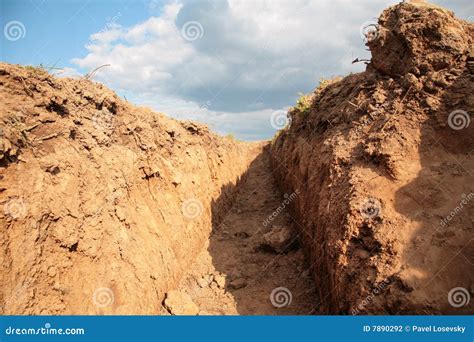 Trench In Earth Stock Photo Image Of Particle Crumbly 7890292