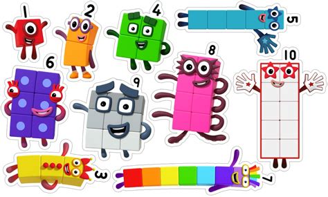 Numberblocks Stickers Glossy Stickers 75 X 50 In Etsy