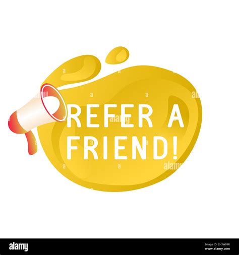Refer Friend Banners Referral Program Icon Marketing Label And Refer