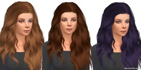 Sims 4 Hairs Simista Stealthic Temptress Hair Retexture