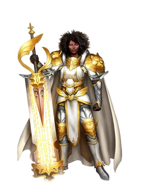 Female Black Human Paladin Knight Pathfinder Pfrpg Dnd Dandd 3 5 5th Ed D20 Fantasy Concept