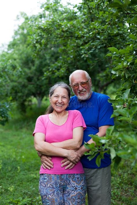 Cute Older Man And Woman In Birch Grove Stock Image Image Of Birch Smile 168755343
