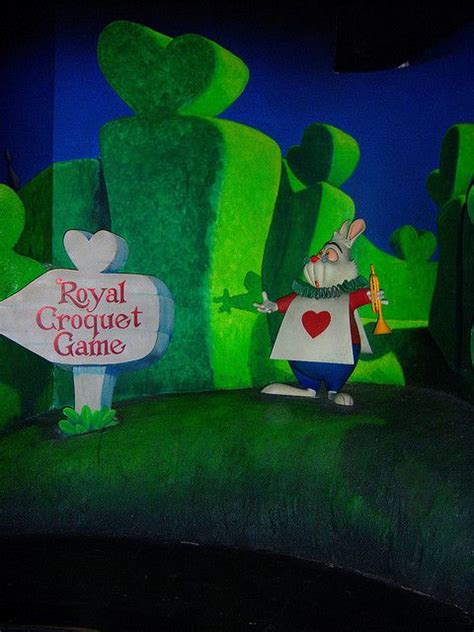 Heading Toward The Royal Croquet Game On The Alice In Wonderland Ride