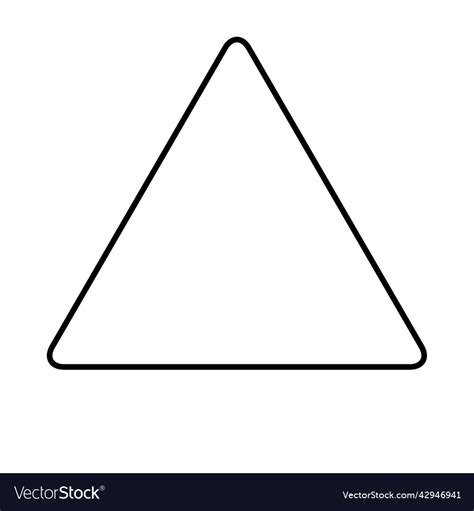 Triangle Shape Rounded Corner Stroke High Quality Vector Image