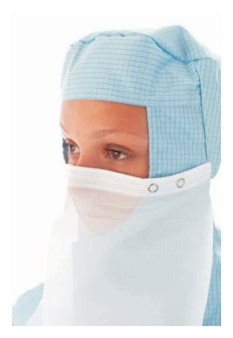 Ansell Bioclean™ Microflow Face Veils Soft Face Veil With Snaps Ansell