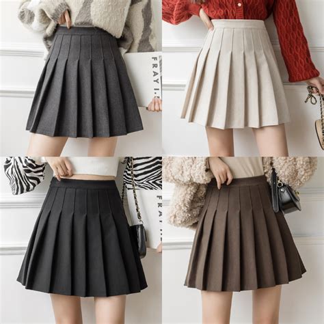 Womens Sexy Pleated Mini Skirt School Girl Skating Tennis Skirt High